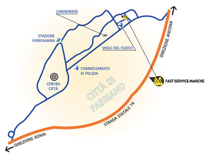 Mappa di Fabriano